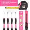image:imageCARTMAN 52Piece Pink Hand Tool Set Home Repair Kit With Round Carry Pouch