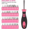 image:imageCARTMAN 52Piece Pink Hand Tool Set Home Repair Kit With Round Carry Pouch