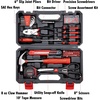 image:imageCARTMAN Complete Household Tool Set Orange Hand Kit With Storage CaseDark Red