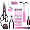 image:imageCARTMAN Complete Household Tool Set Orange Hand Kit With Storage CaseLight Pink