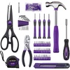 image:imageCARTMAN Complete Household Tool Set Orange Hand Kit With Storage CasePurpleBlack